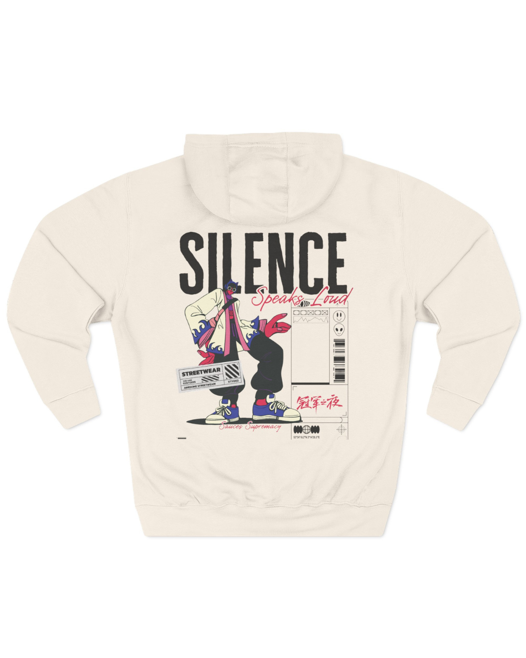 Three-Panel Fleece Silence Hoodie